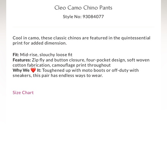 Free people Cleo camo chino pants size 6 - Picture 2 of 7